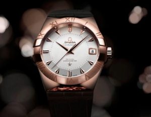 The 38 mm copy Omega Constellation Constellation 123.53.38.21.02.001 watches are made from Sedna® k gold.