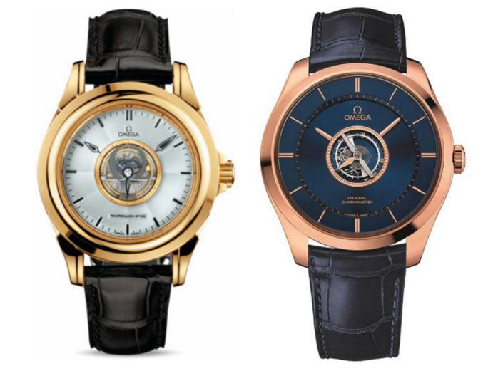UK Exquisite Copy Omega De Ville Watches With Tourbillons For Men