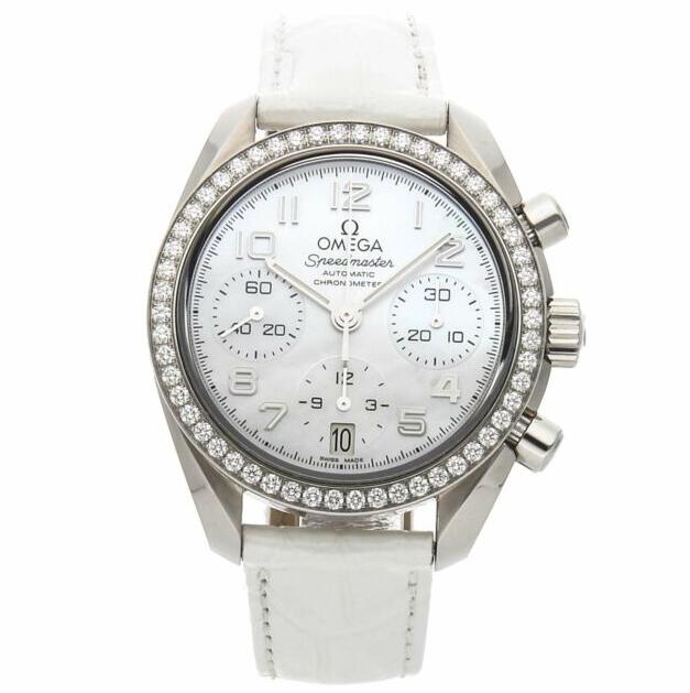 38MM Replica Omega Speedmaster 324.18.38.40.05.001 Watch UK With White Mother-of-pearl Dial