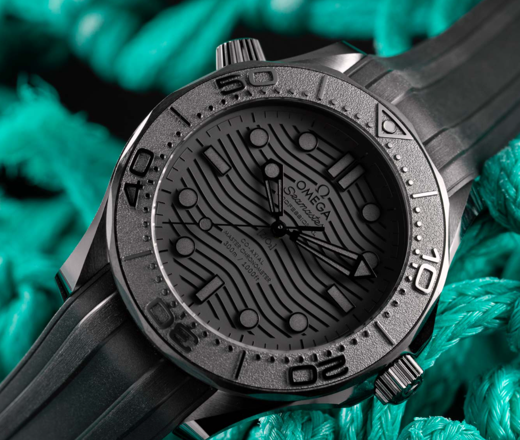 UK Swiss Made Fake Omega Seamaster Diver 300M Black Black