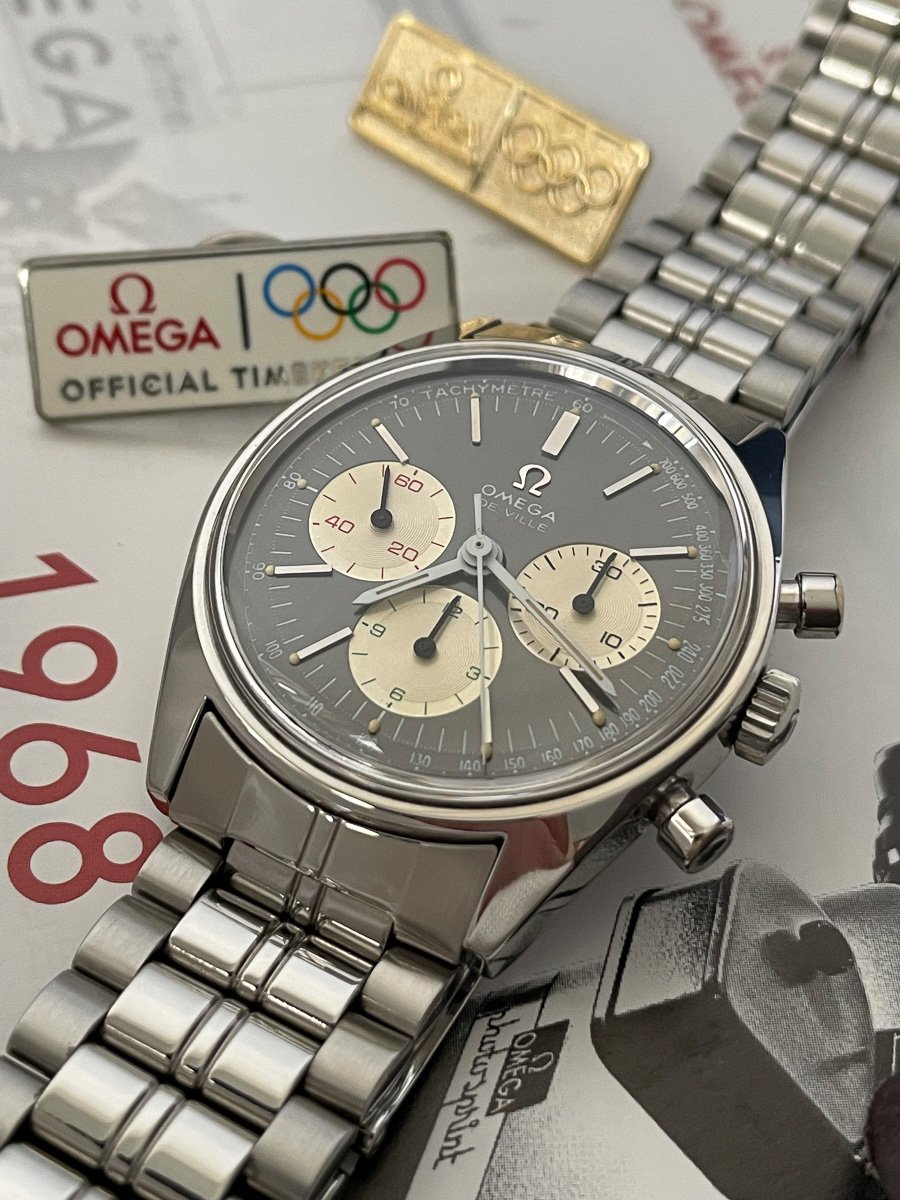 UK Swiss Replica Omega De Ville Chronograph ref. 145.018