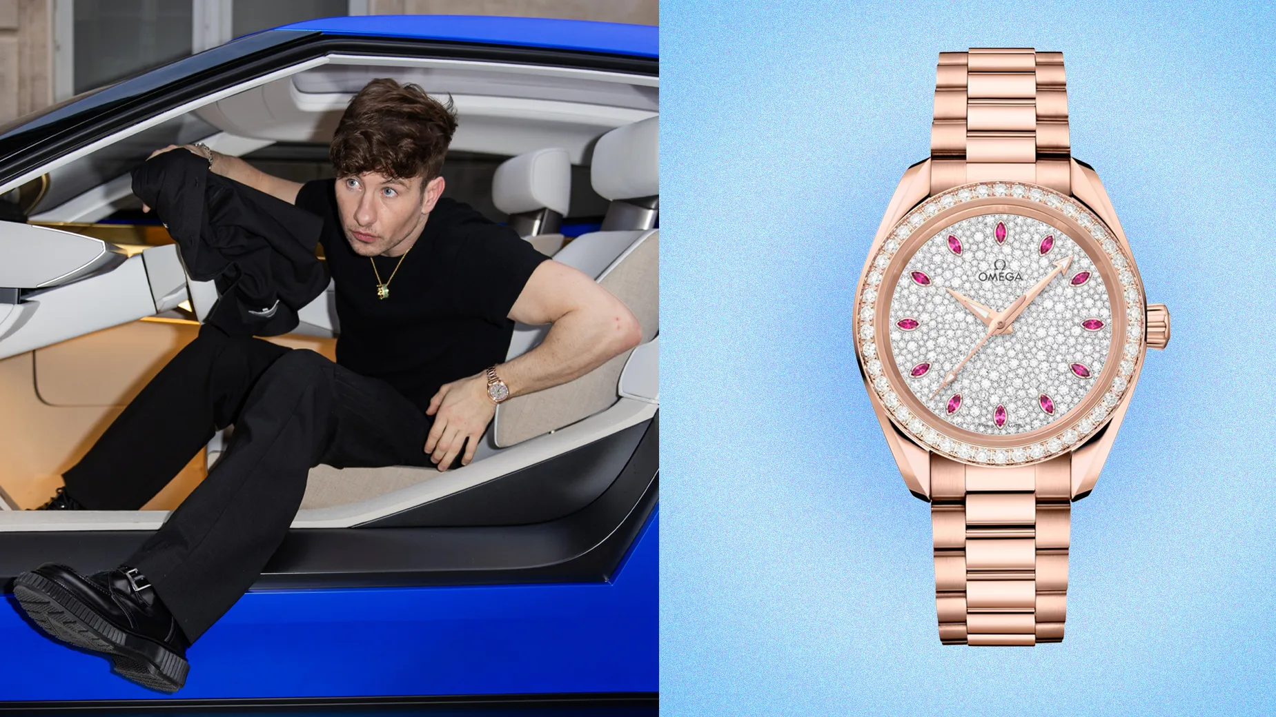 Barry Keoghan Has A Thing For Bling UK Swiss Made Replica Omega Watches And Lairy Cars